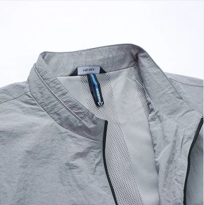Kentino men's blue long sleeve summer shirt on a hanger, thin polyester fabric.