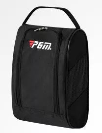 PGM Shoe Bag in black, red, blue, and pink - breathable nylon storage for sports shoes