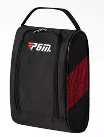 PGM Shoe Bag in black, red, blue, and pink - breathable nylon storage for sports shoes
