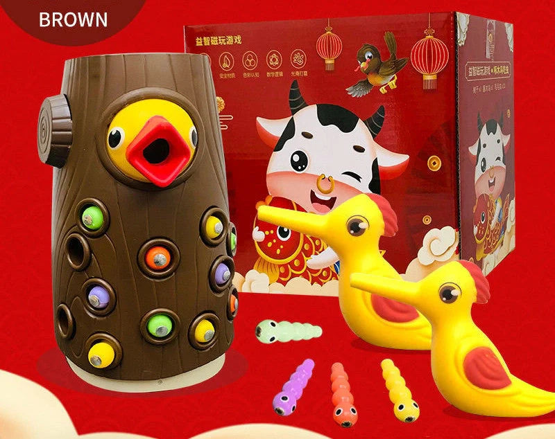 Woodpecker Magnetic Catch The Worm Game - Educational Toy for Kids