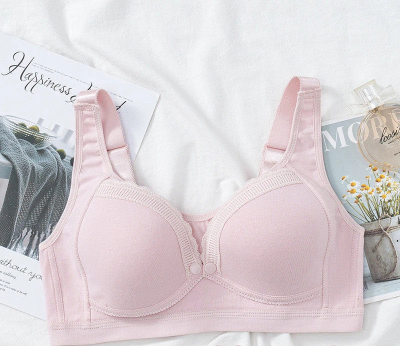 Versatile wireless, seamless, and soft nursing bras in various colors and sizes