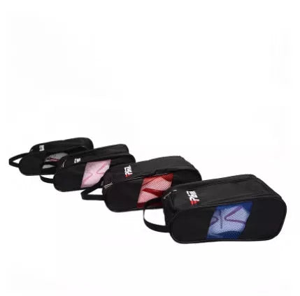 PGM Shoe Bag in black, red, blue, and pink - breathable nylon storage for sports shoes