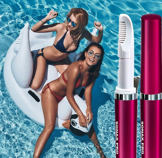 Rose red mini electric hair removal machine with USB cable