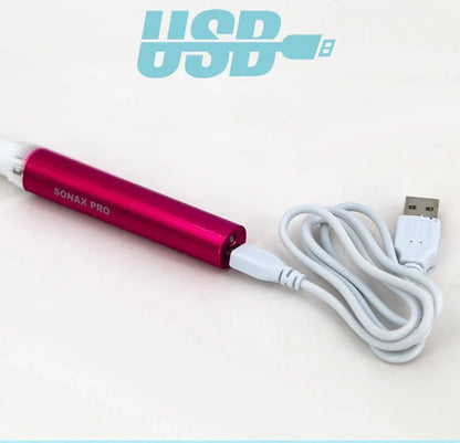 Rose red mini electric hair removal machine with USB cable