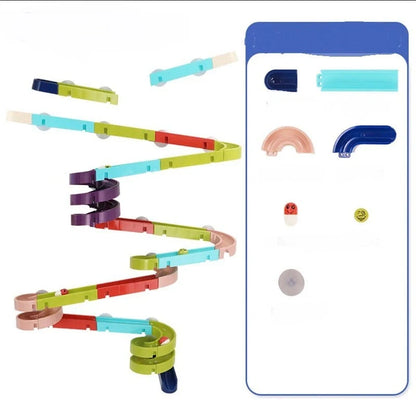 DIY Baby Bath Toys with Suction Cup Marble Race Track for kids' bath time fun