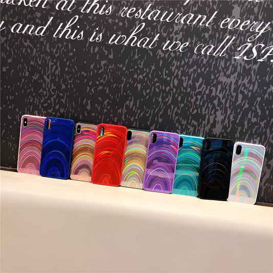 Marble-pattern shockproof silicone phone case for Samsung Galaxy models shown in multiple colours.
