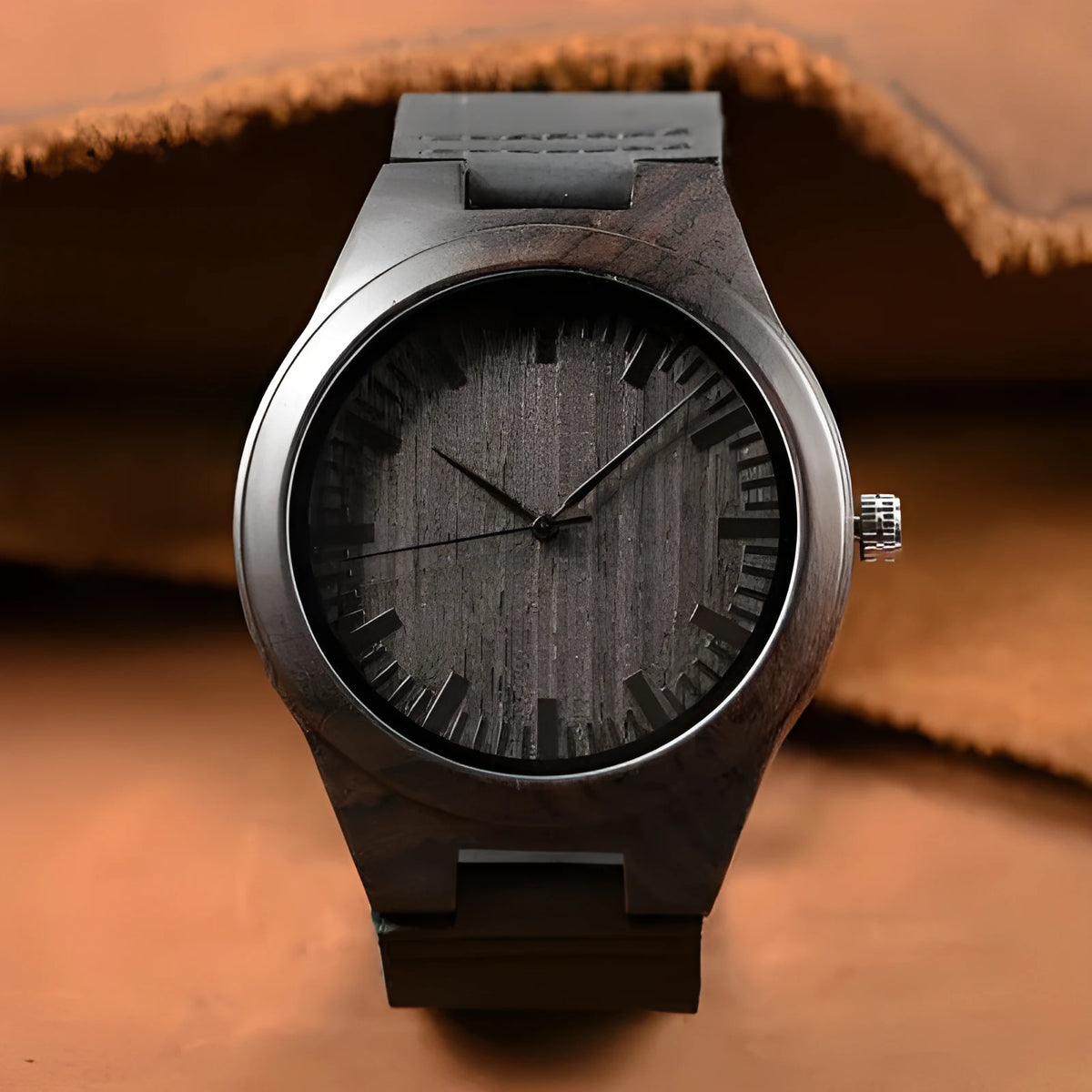 BOBO BIRD D26 engraved wooden watch with Japanese quartz movement and stainless steel buckle