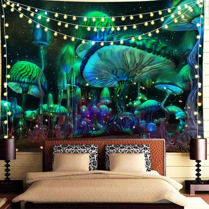 3D printed psychedelic galaxy pattern wall hanging in rectangular shape with grid design