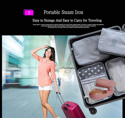 Pink Sokany steam ironing brush with 1500W power for quick clothes wrinkle removal