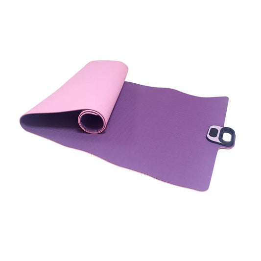 Vancely Yoga Mat with Integrated Phone Holder in Grey and Purple