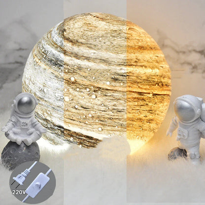 Mesmerizing Celestial Lamp with 3D planet display and customizable lighting modes for enchanting home decor