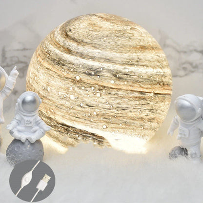 Mesmerizing Celestial Lamp with 3D planet display and customizable lighting modes for enchanting home decor
