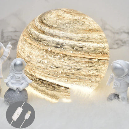 Mesmerizing Celestial Lamp with 3D planet display and customizable lighting modes for enchanting home decor