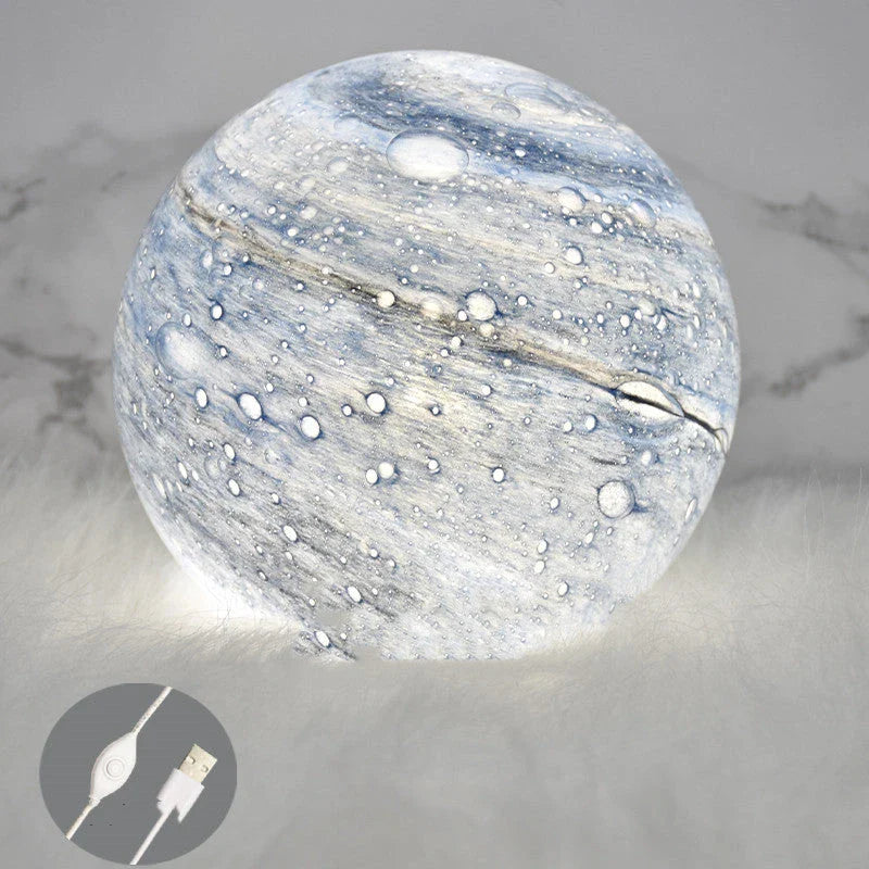 Mesmerizing Celestial Lamp with 3D planet display and customizable lighting modes for enchanting home decor