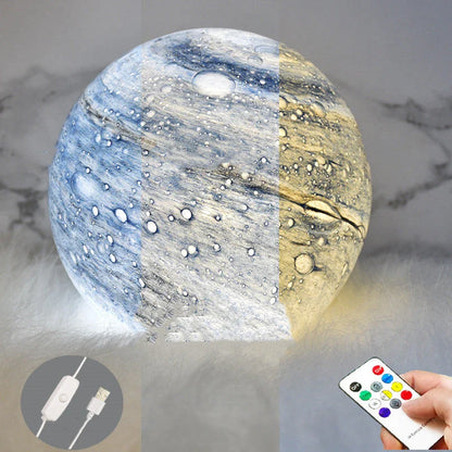 Mesmerizing Celestial Lamp with 3D planet display and customizable lighting modes for enchanting home decor