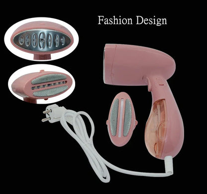 Pink Sokany steam ironing brush with 1500W power for quick clothes wrinkle removal