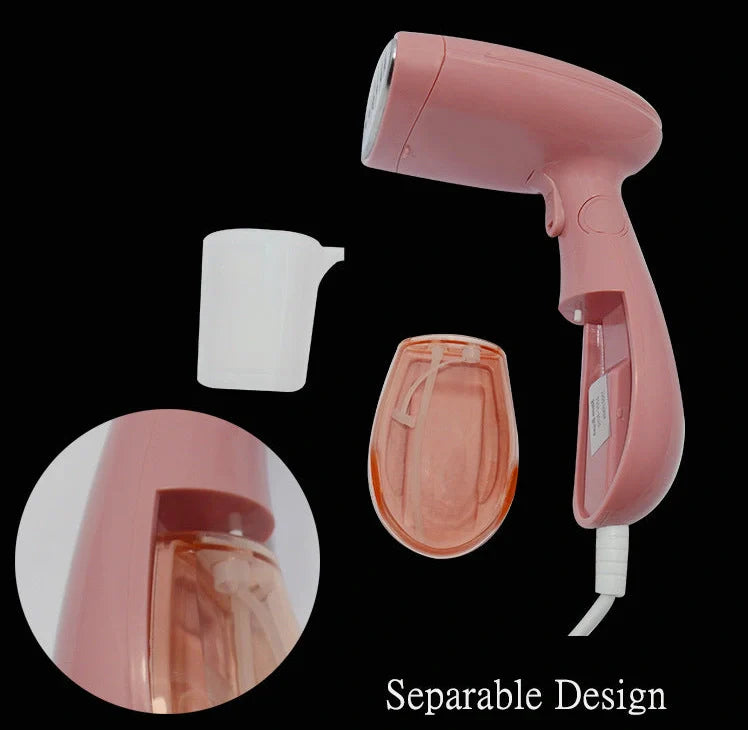 Pink Sokany steam ironing brush with 1500W power for quick clothes wrinkle removal