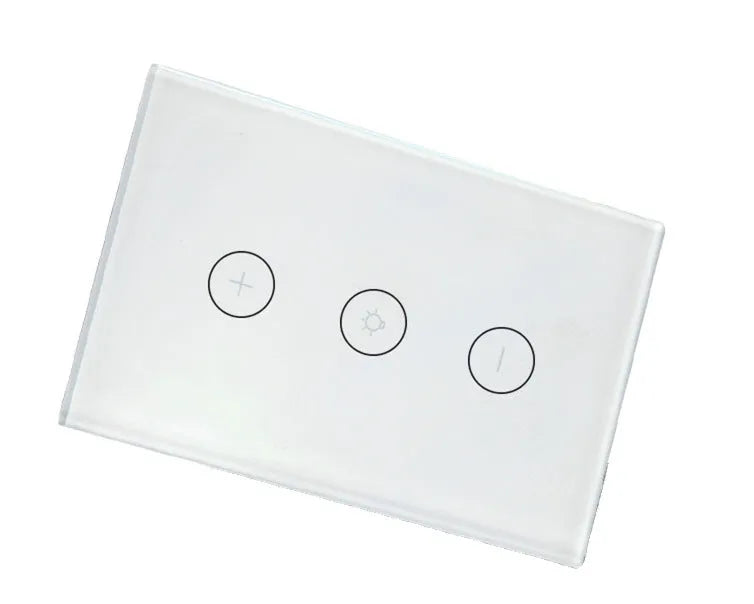 120 type smart WiFi touch dimmer switch in black or white with tempered glass panel