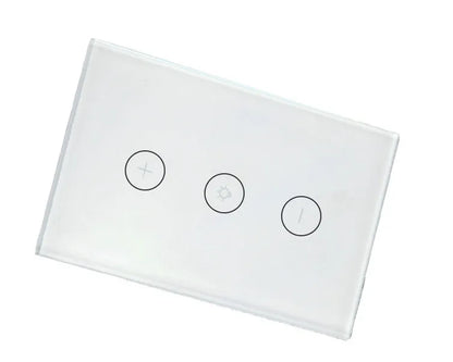 120 type smart WiFi touch dimmer switch in black or white with tempered glass panel