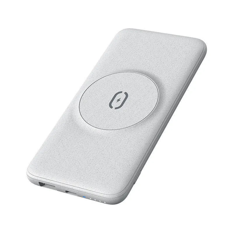 Maiduo Magsafe magnetic wireless charging power bank in mint green showing 10000mAh capacity and compact design