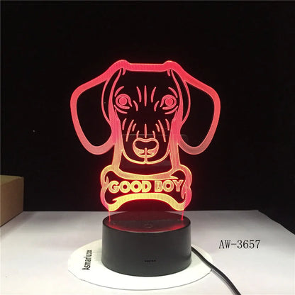 Remote control touch LED table lamp with 200mm acrylic shade showing colour gradient illumination