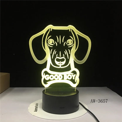 Remote control touch LED table lamp with 200mm acrylic shade showing colour gradient illumination