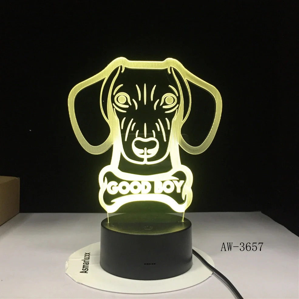 Remote control touch LED table lamp with 200mm acrylic shade showing gradient colour lighting effects