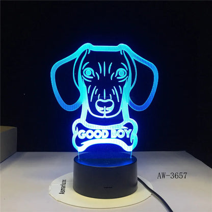 Remote control touch LED table lamp with 200mm acrylic shade showing colour gradient illumination