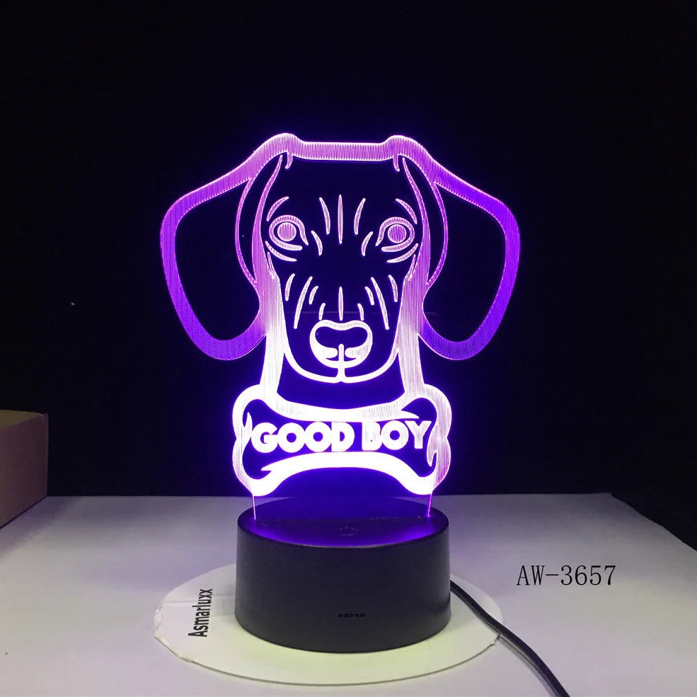 Remote control touch LED table lamp with 200mm acrylic shade showing gradient colour lighting effects