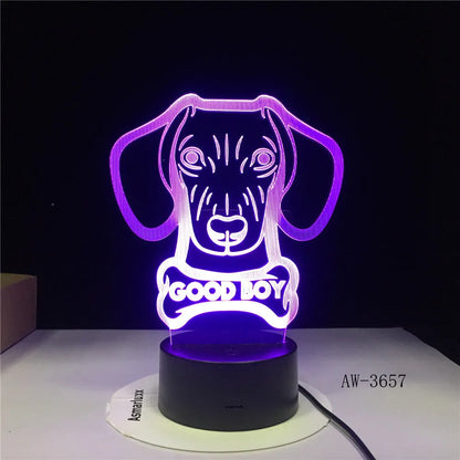 Remote control touch LED table lamp with 200mm acrylic shade showing colour gradient illumination