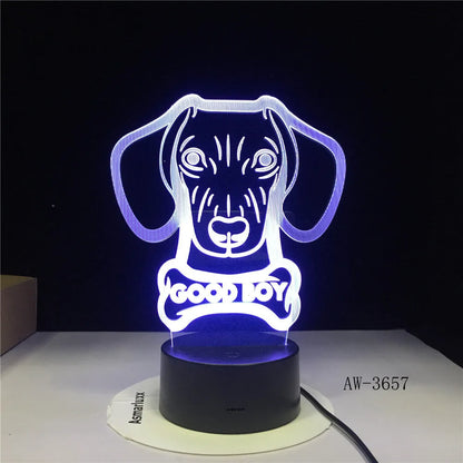 Remote control touch LED table lamp with 200mm acrylic shade showing colour gradient illumination