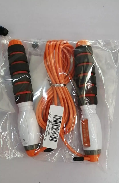Electronic counting jump rope with adjustable length and color options for fitness training