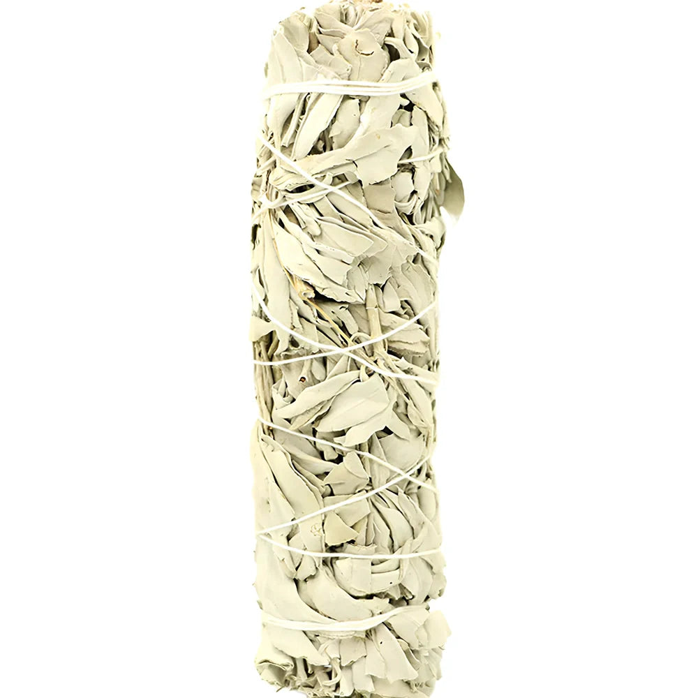 18cm white sage pure leaf bundle, 70g weight, for 2-hour space purification and crystal cleansing