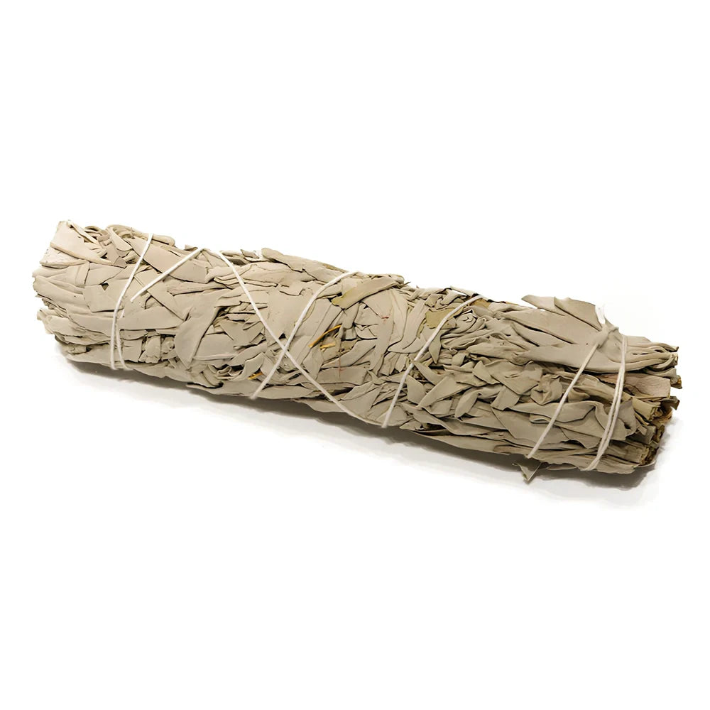 18cm white sage pure leaf bundle, 70g weight, for 2-hour space purification and crystal cleansing