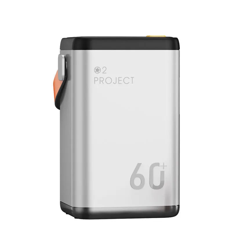 60000mAh outdoor power bank with plastic casing and aluminium-shell battery in grey, pink, blue, or white colours