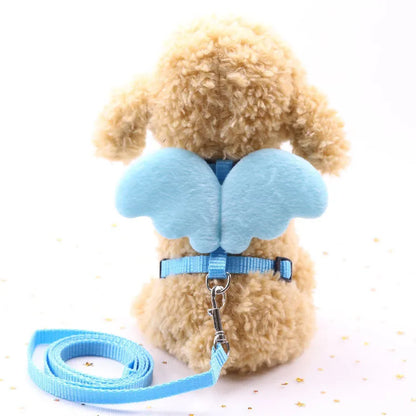 Angel nylon dog leash in pink, blue, red, purple, yellow, panda or pink rabbit, S 1.0cm and M 1.5cm.