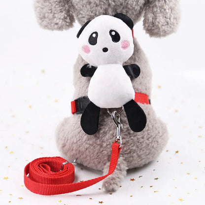 Angel nylon dog leash in pink, blue, red, purple, yellow, panda or pink rabbit, S 1.0cm and M 1.5cm.