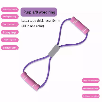 Figure 8 Tensioner in purple and pink for shoulder and chest training