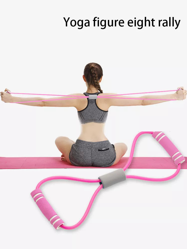 Figure 8 Tensioner in purple and pink for shoulder and chest training