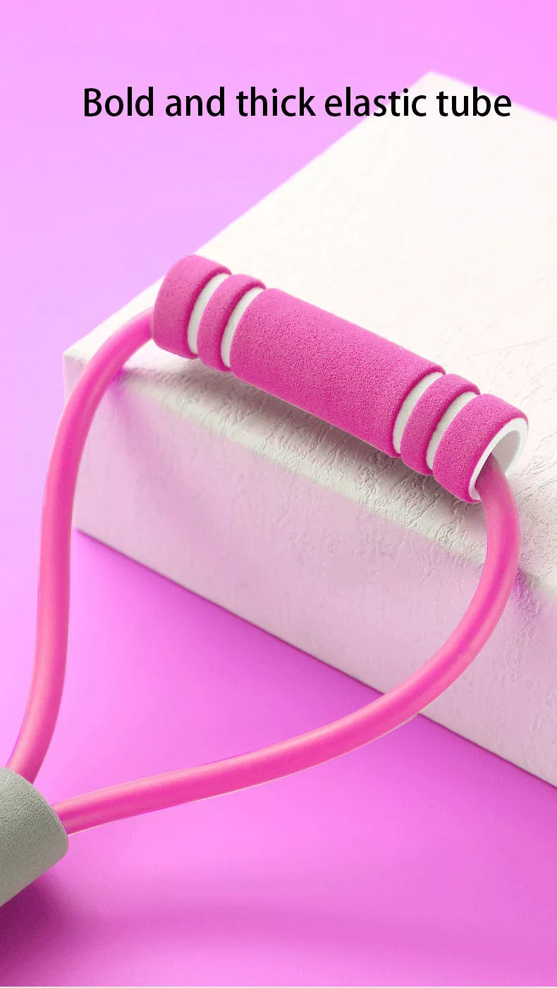 Figure 8 Tensioner in purple and pink for shoulder and chest training