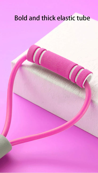 Figure 8 Tensioner in purple and pink for shoulder and chest training