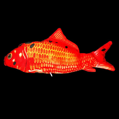 Electronic jumping fish cat toy 30cm length USB rechargeable multicolour PP material