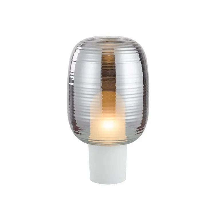 Glass table lamp simple personality creative living room modern Nordic design LED light source with push button switch in cognac or smoky grey colour for custom lighting solutions