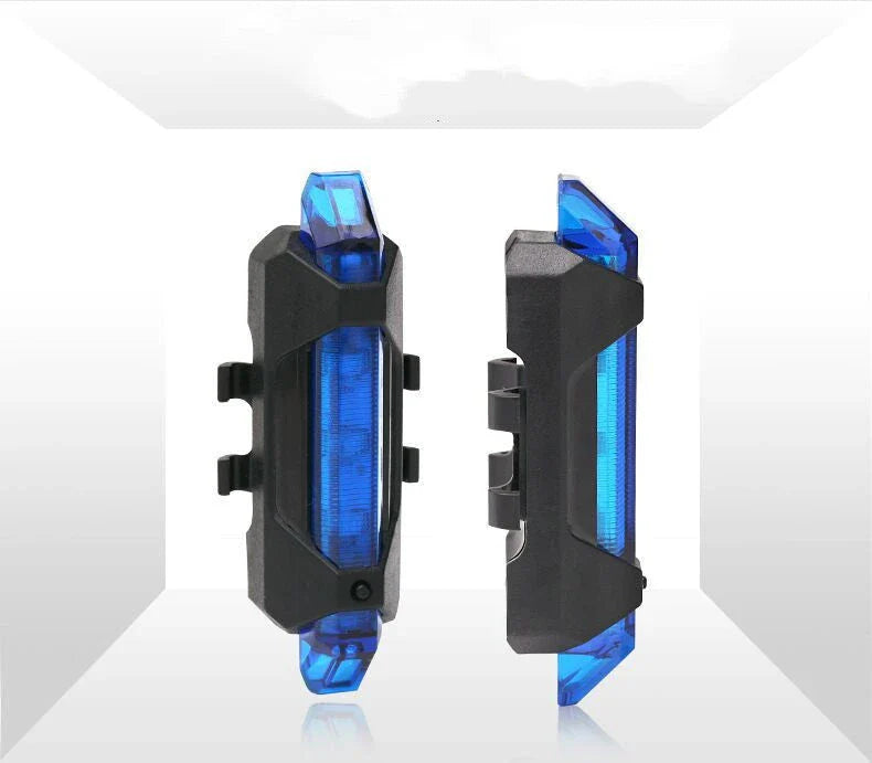 USB rechargeable bike light set with front and rear safety lights for cycling in various modes and colors
