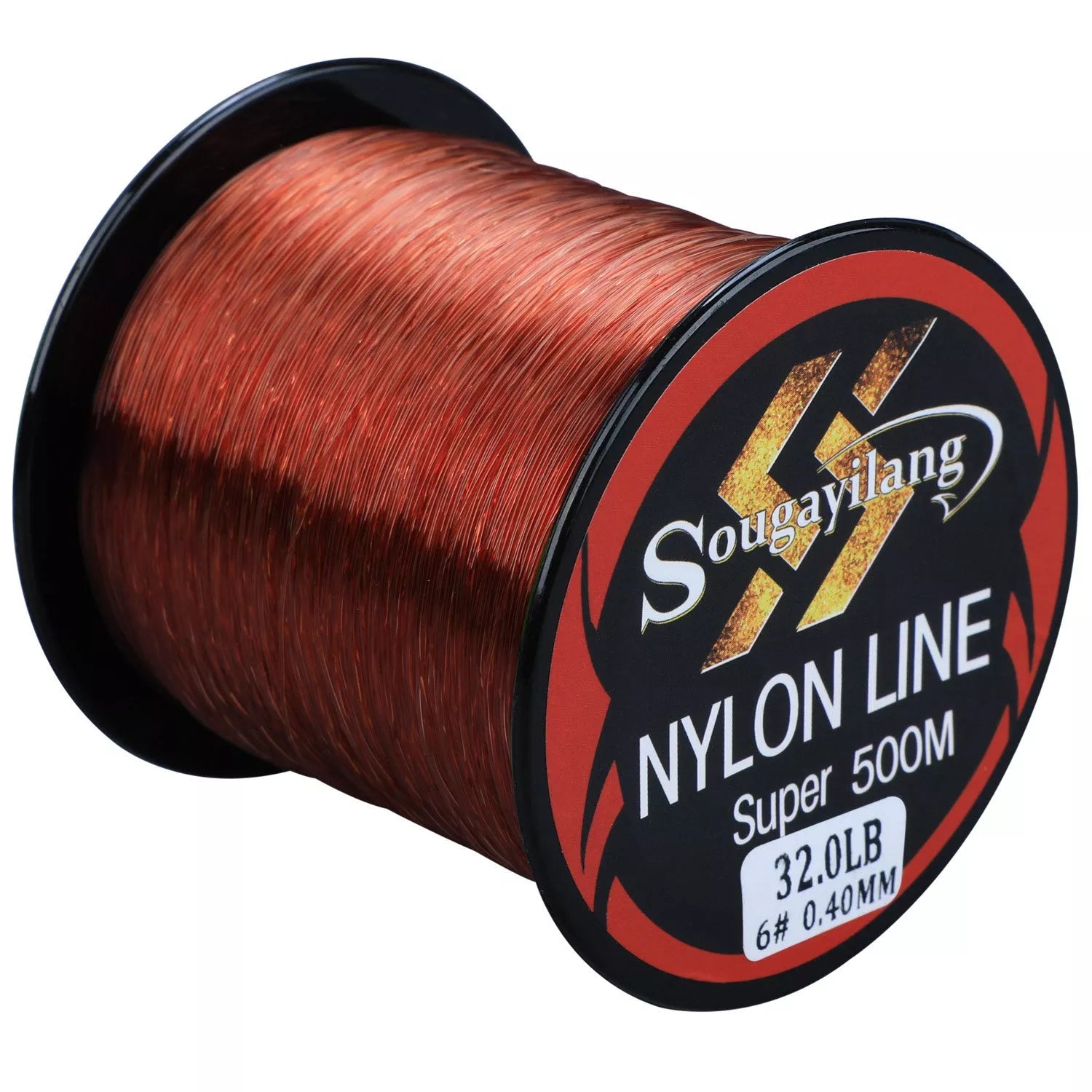 Sougayilang 500M Monofilament Fishing Line spool in blue, green, purple, and red options