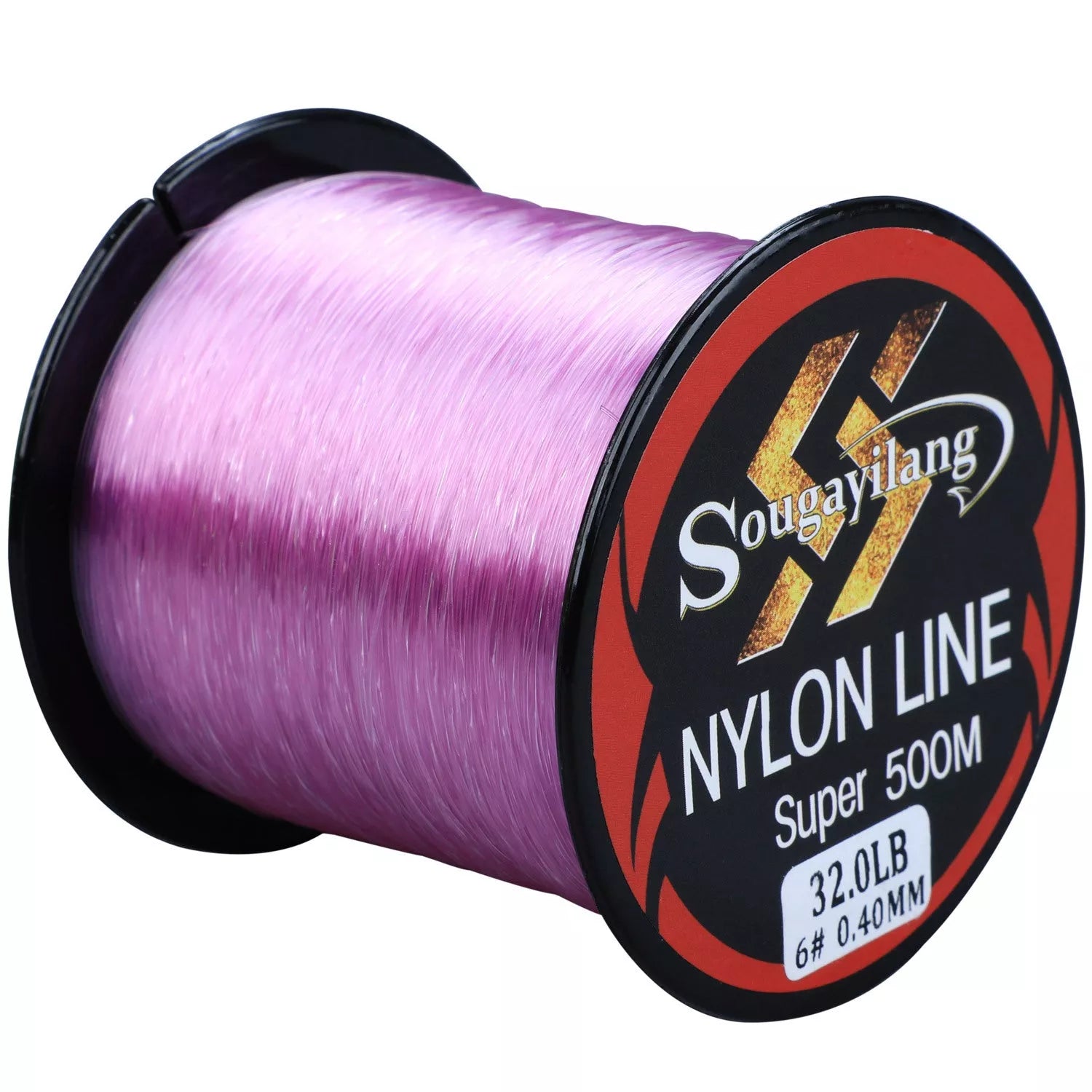 Sougayilang 500M Monofilament Fishing Line spool in blue, green, purple, and red options