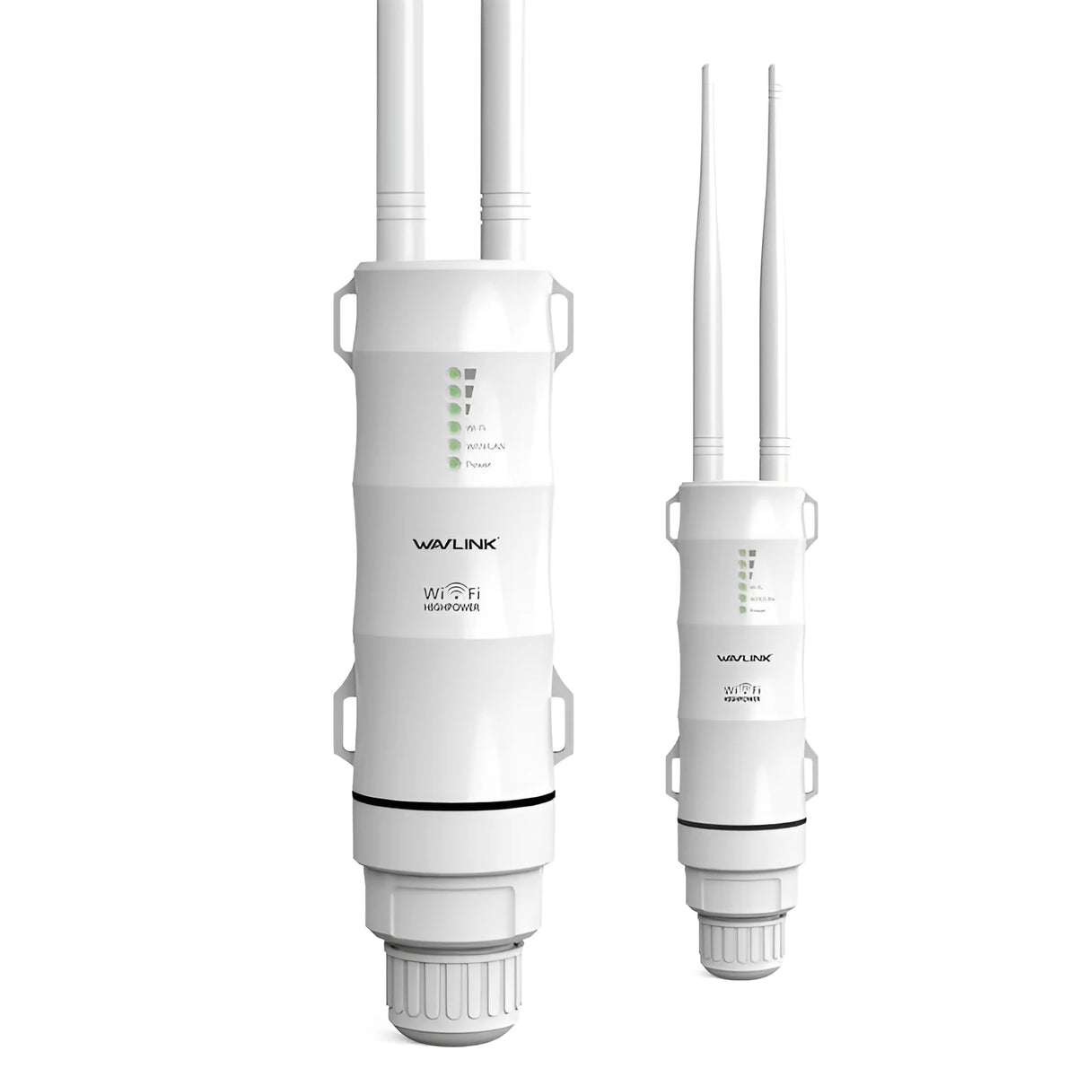 White AC600 outdoor dual-band wireless access point for long-range WiFi extension.