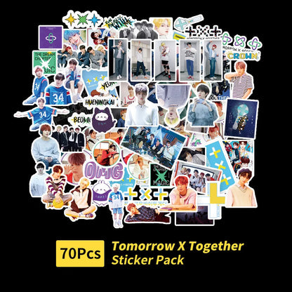 K-pop luggage star stickers featuring EXO NCT127 Stray Kids TWICE designs measuring 6x4 cm
