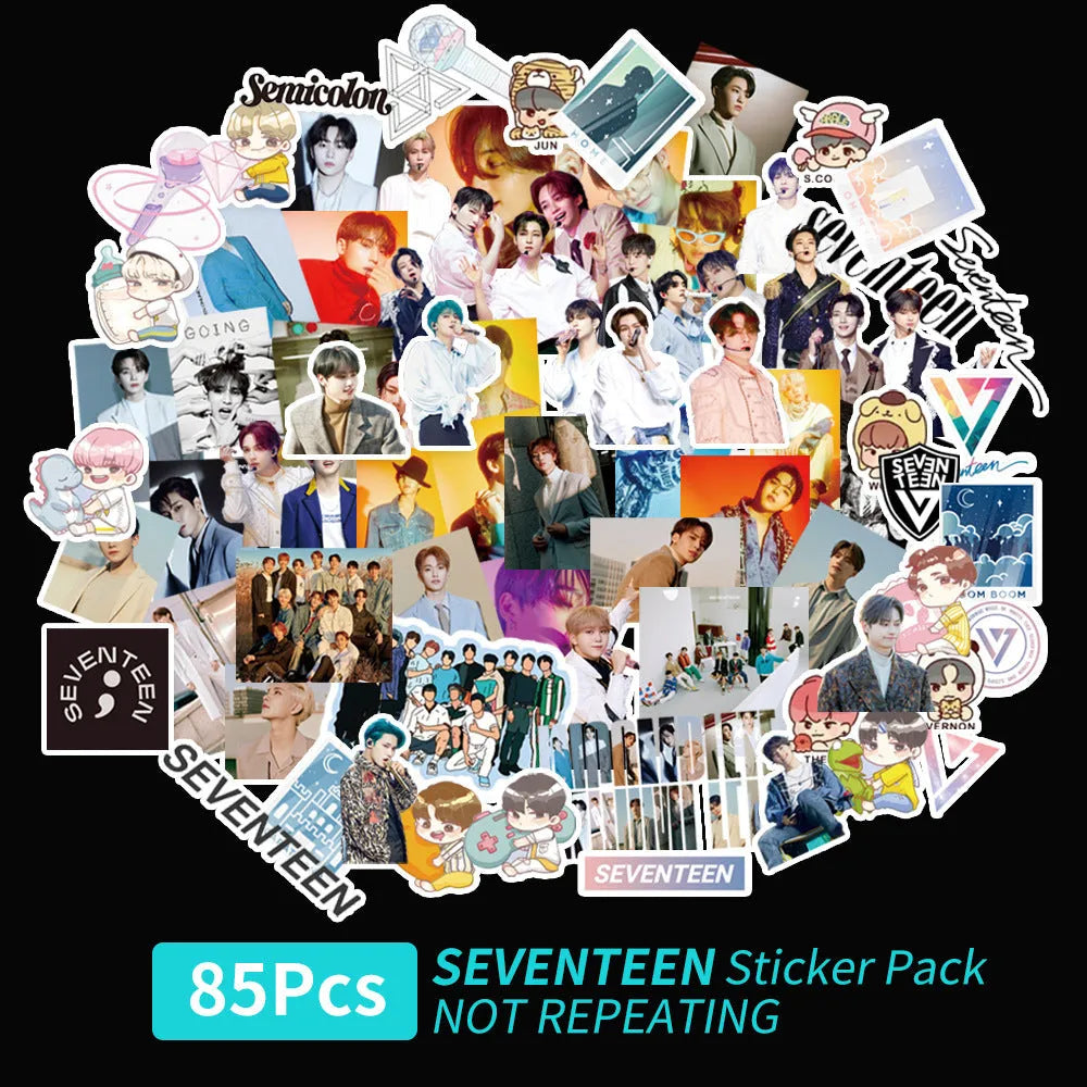 K-pop luggage star stickers featuring EXO NCT127 Stray Kids TWICE designs measuring 6x4 cm