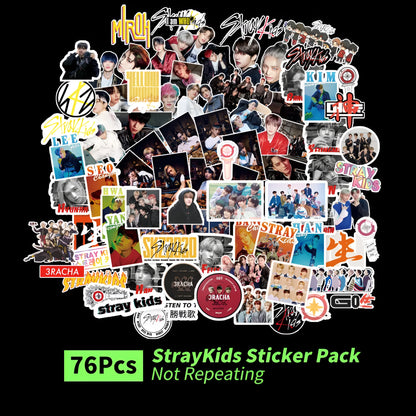 K-pop luggage star stickers featuring EXO NCT127 Stray Kids TWICE designs measuring 6x4 cm